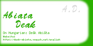 abiata deak business card